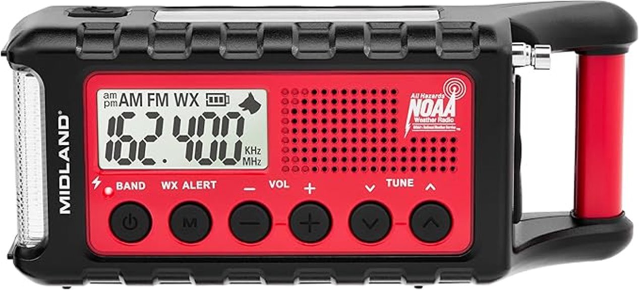 emergency radio with flashlight