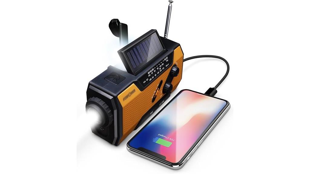 emergency radio with flashlight