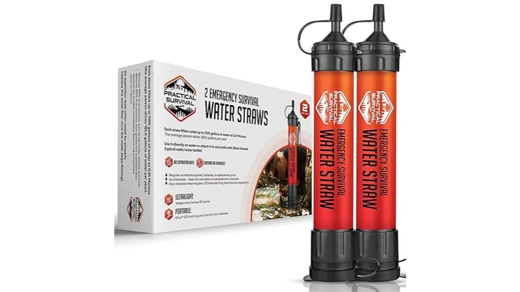 emergency water straws