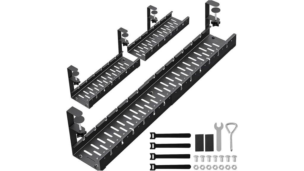 extendable desk cable tray
