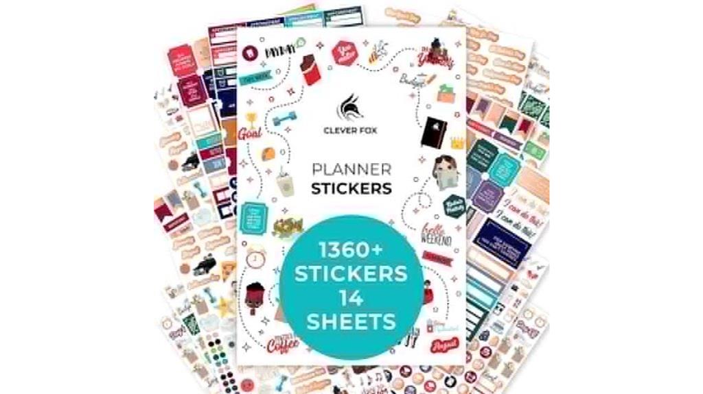 extensive planner sticker collection