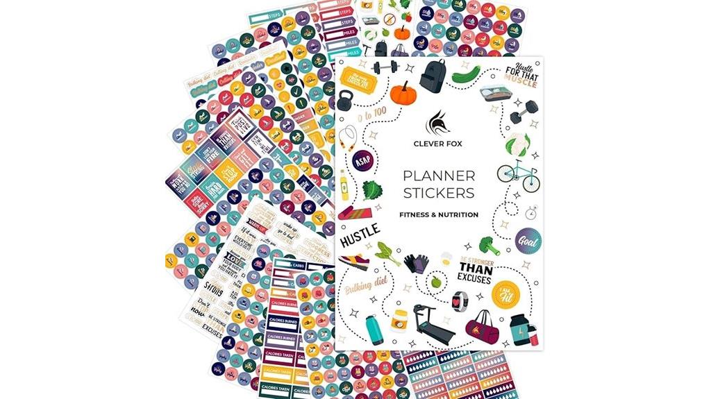 fitness sticker set