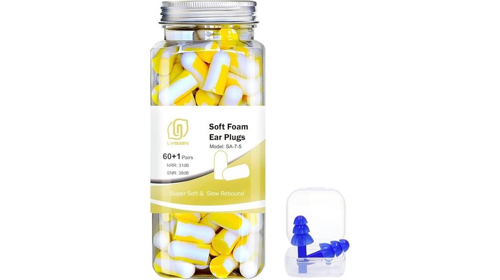 foam earplugs 60 pairs