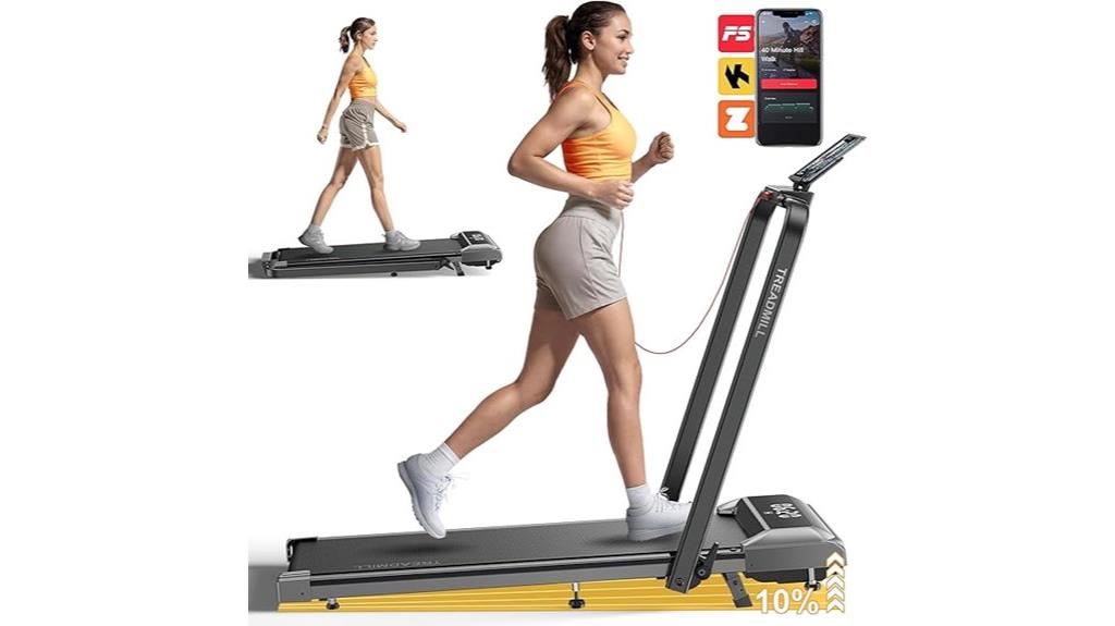 foldable incline treadmill with app