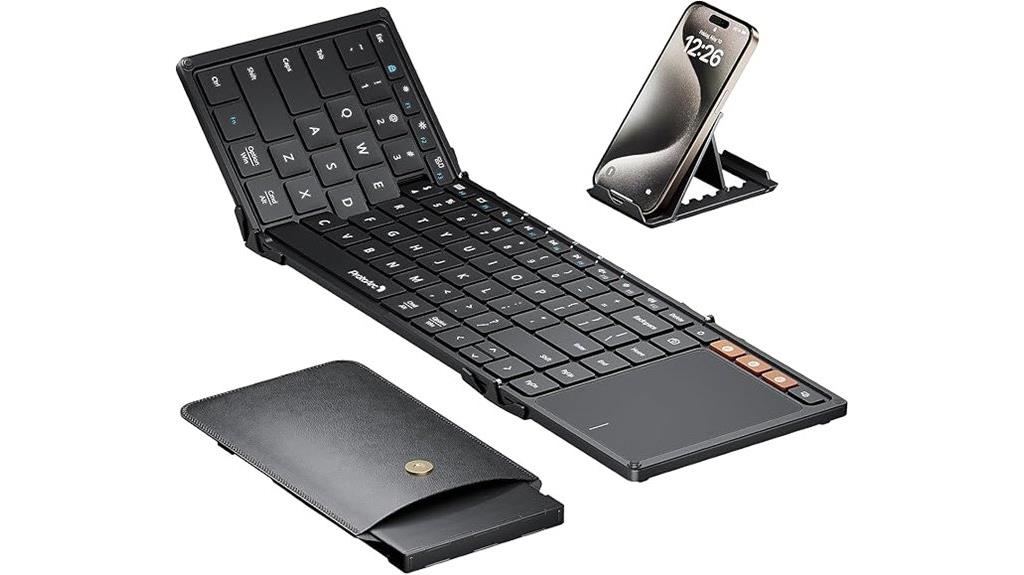 foldable keyboard with touchpad