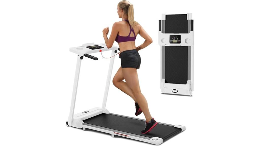 foldable treadmill with led