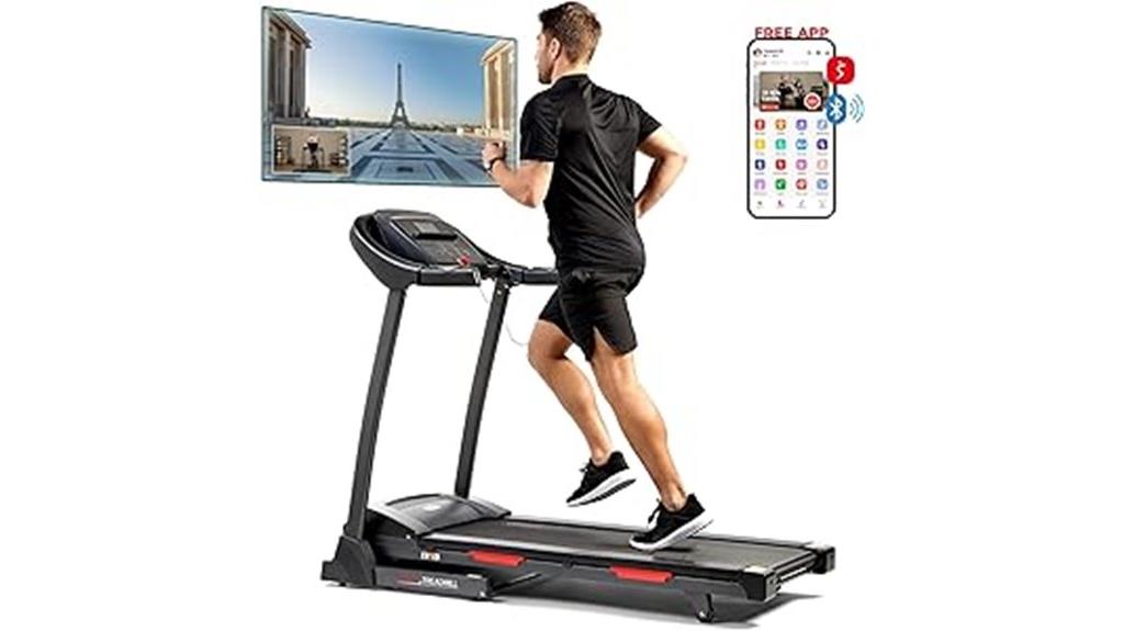 folding bluetooth incline treadmill