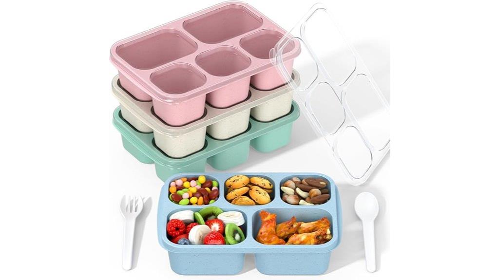 four compartment meal containers