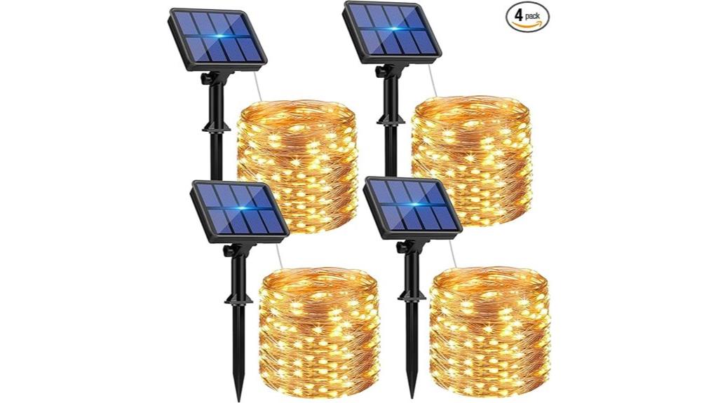 four pack solar lights