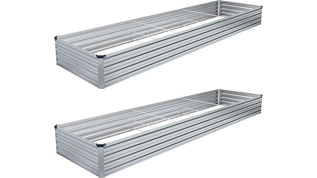 galvanized garden bed set