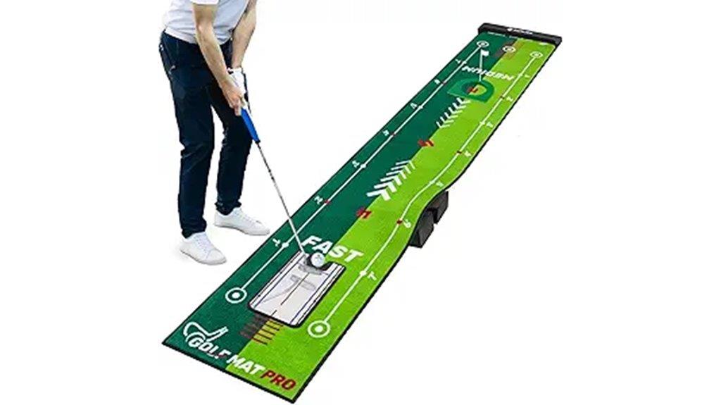 golf mat with mirror