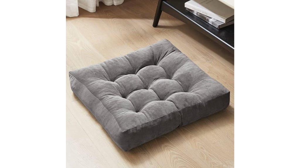 gray 22x22 floor pillow