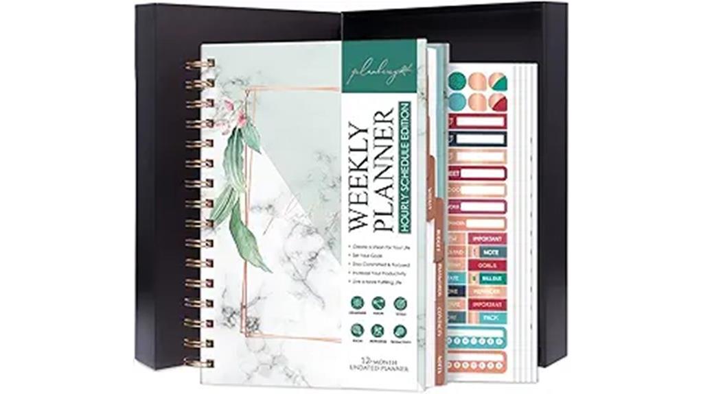 green hourly schedule planner