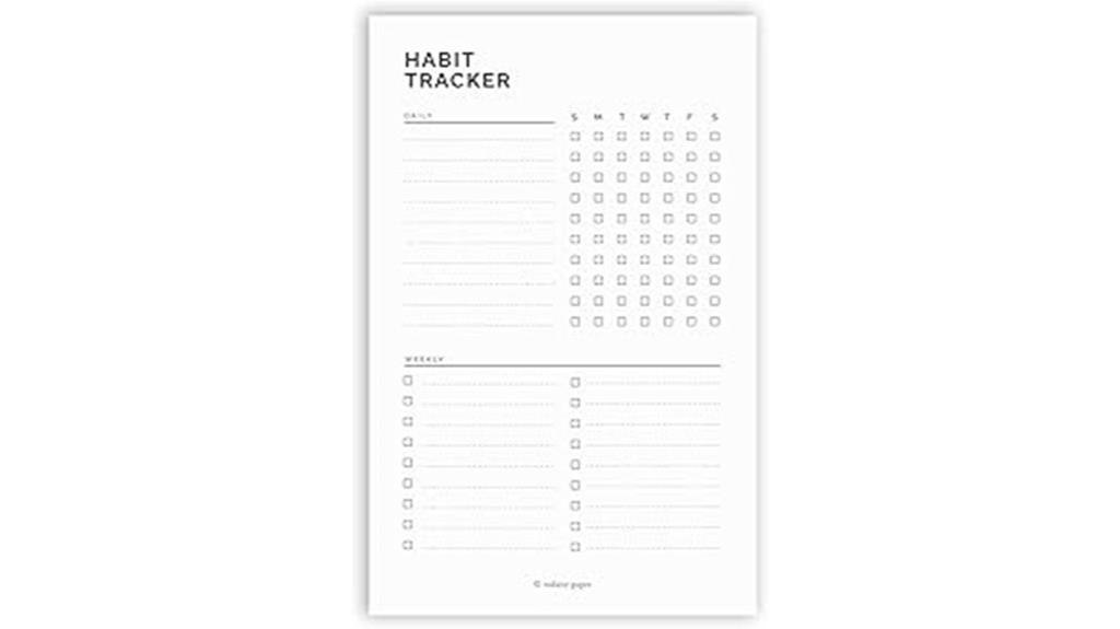 habit tracking notepad
