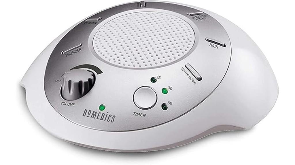 homedics silver white noise