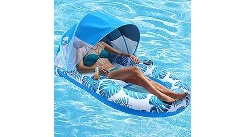 large canopy inflatable lounger