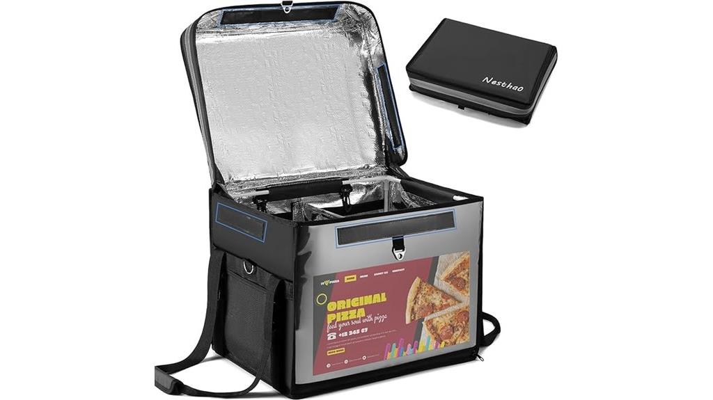 large insulated pizza delivery bag