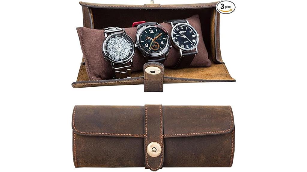 leather men s watch case