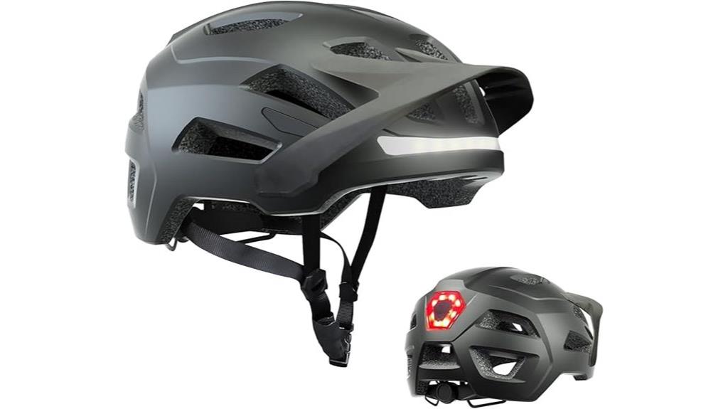 led equipped bike helmet