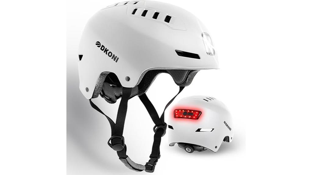 led equipped rechargeable cycling helmet