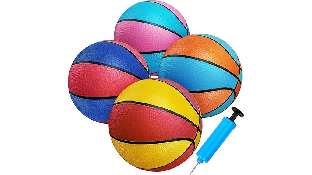 mini rubber basketballs set
