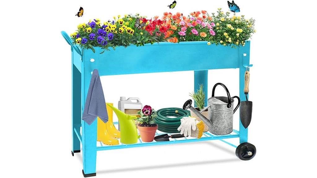 mobile raised garden bed
