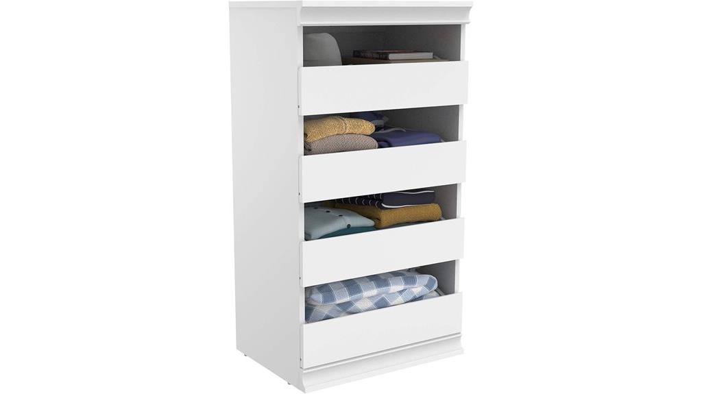 modular storage with four drawers