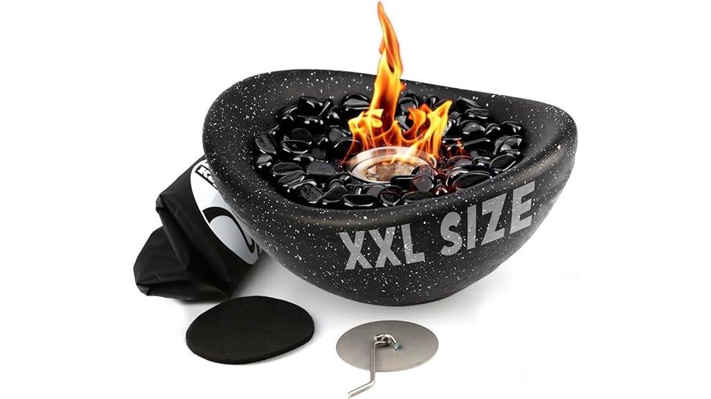 multi fuel concrete firepit tabletop