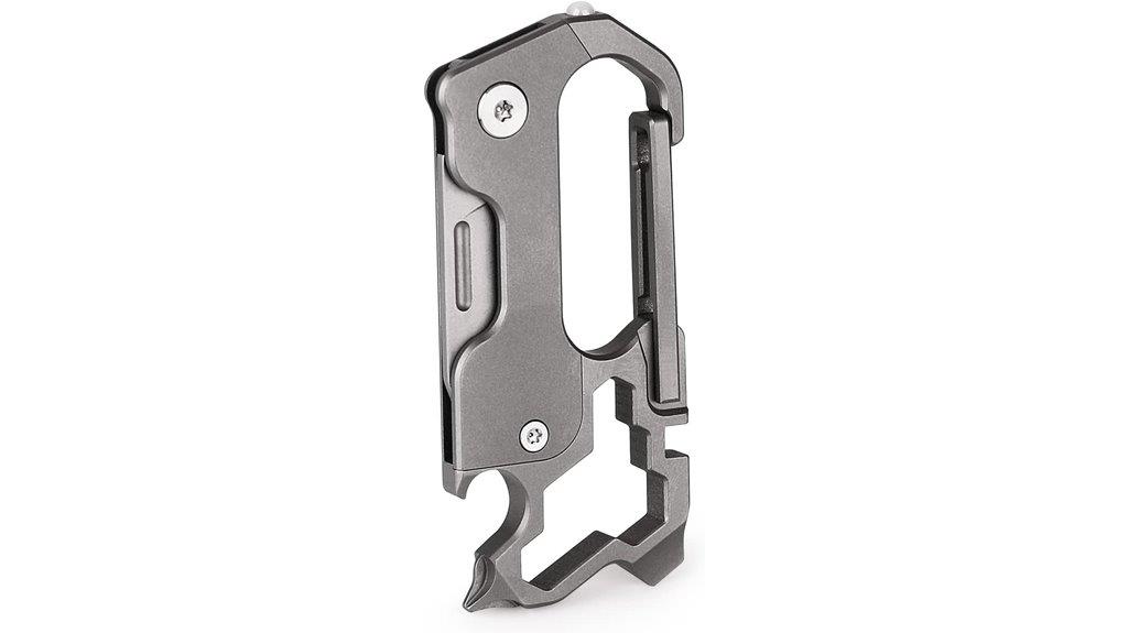 multifunctional titanium keychain