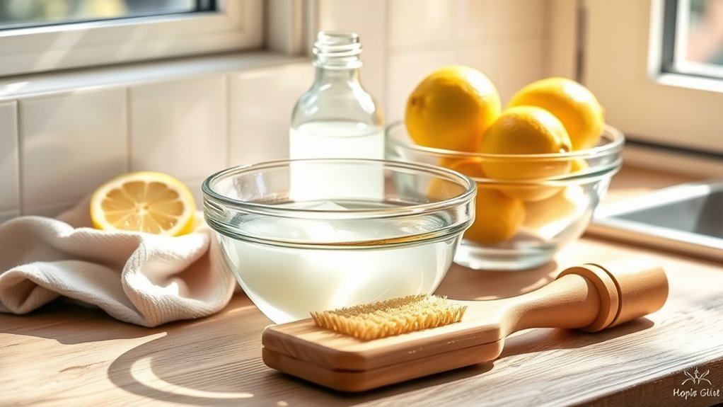 natural cleaning with kitchen staples