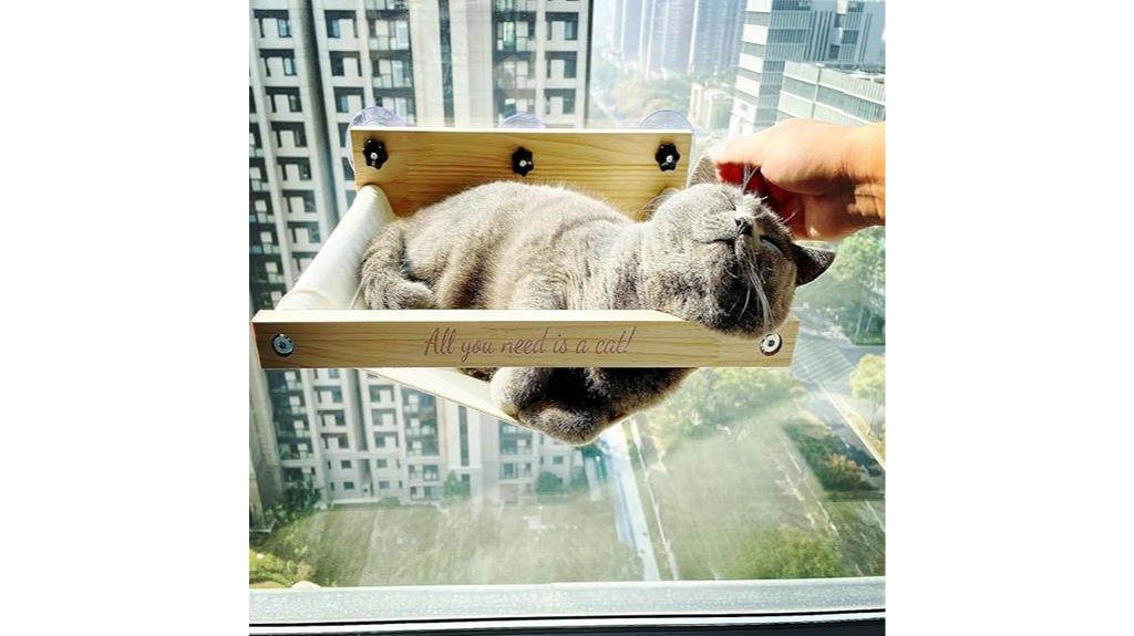 natural wood cat perch