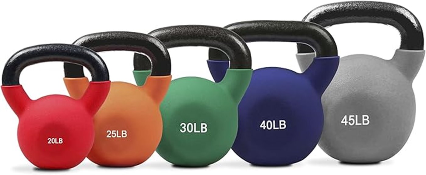 neoprene coated cast iron kettlebell
