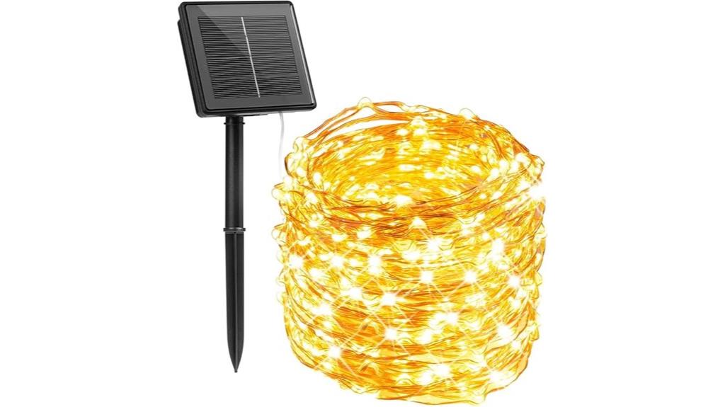 outdoor 33ft solar fairy lights