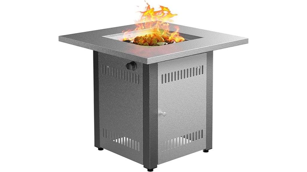 outdoor propane fire table