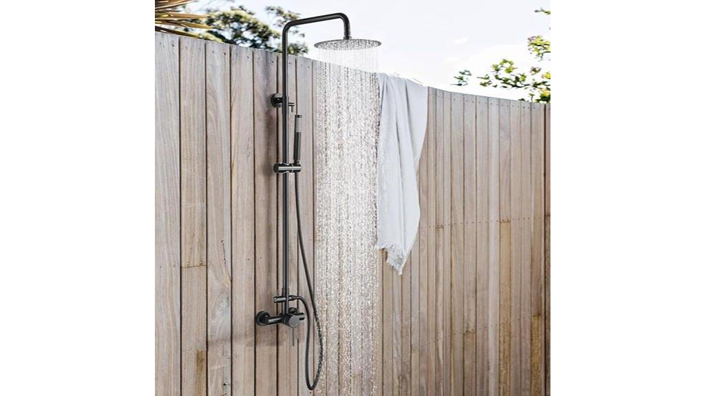 outdoor shower kit features