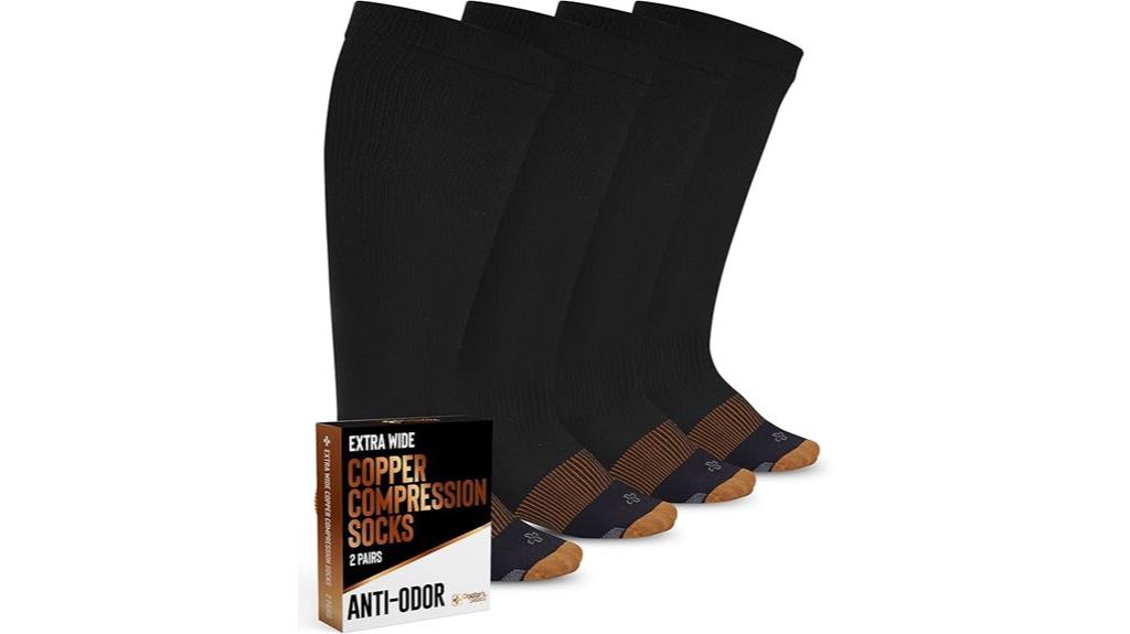 plus size copper compression socks