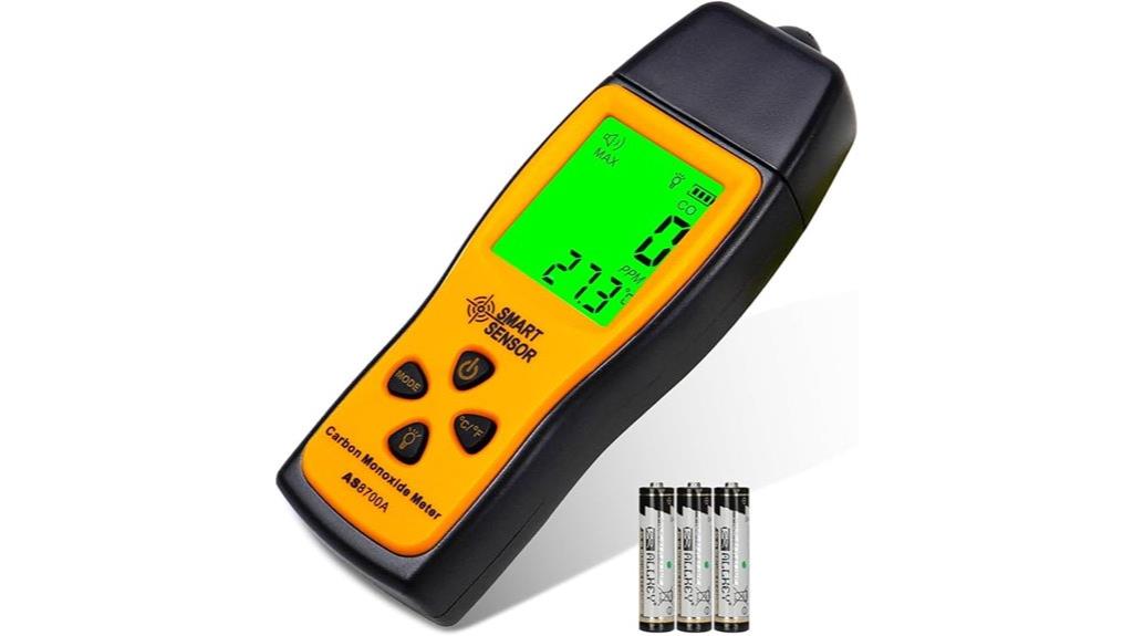portable co detector with lcd