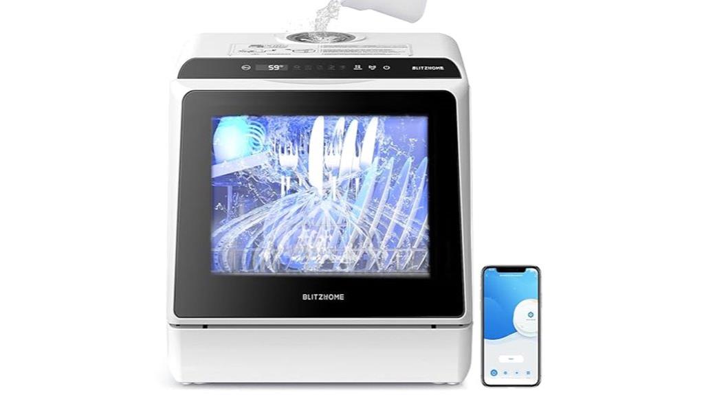 portable countertop dishwasher with 5l water tank