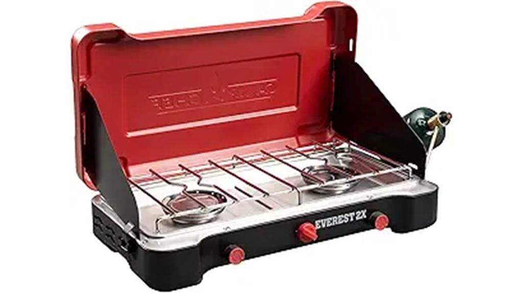 portable double burner stove