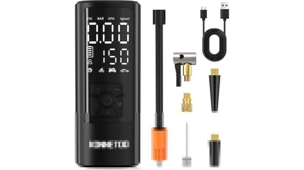 portable tire inflator gauge