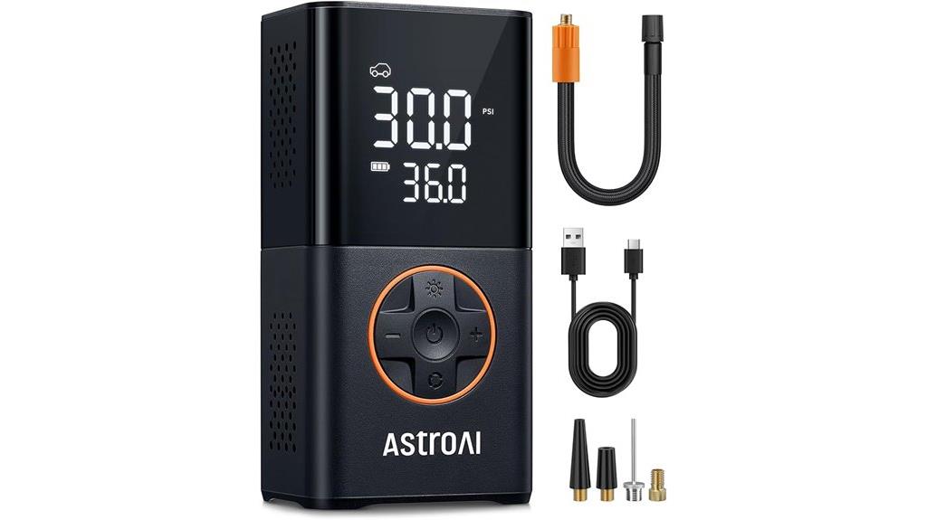 portable tire inflator with digital display