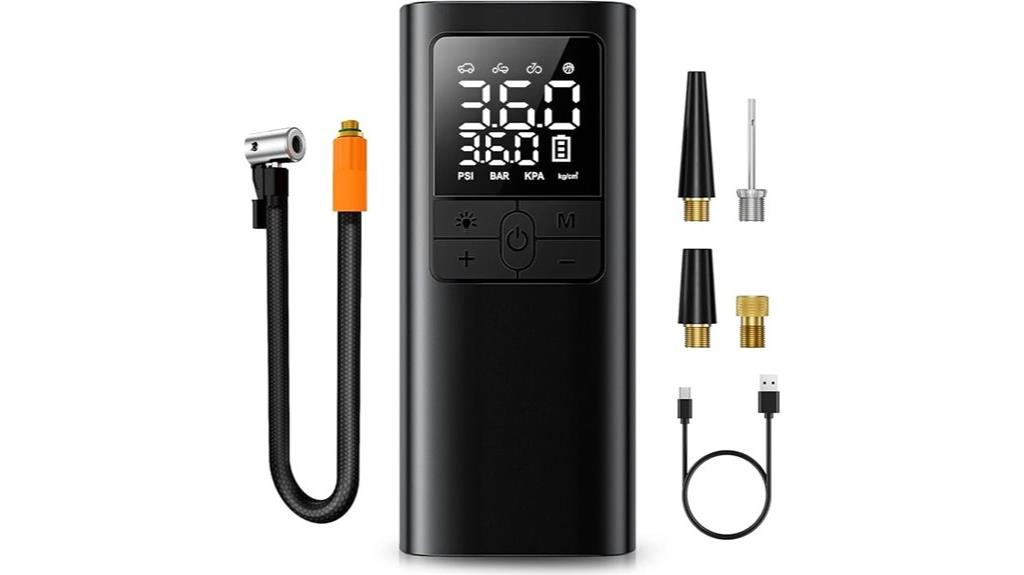 portable tire inflator with gauge