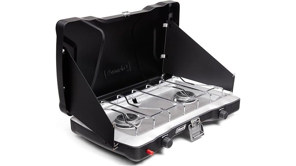 portable two burner propane stove