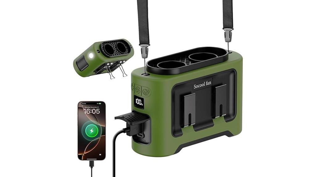 portable waist fan battery