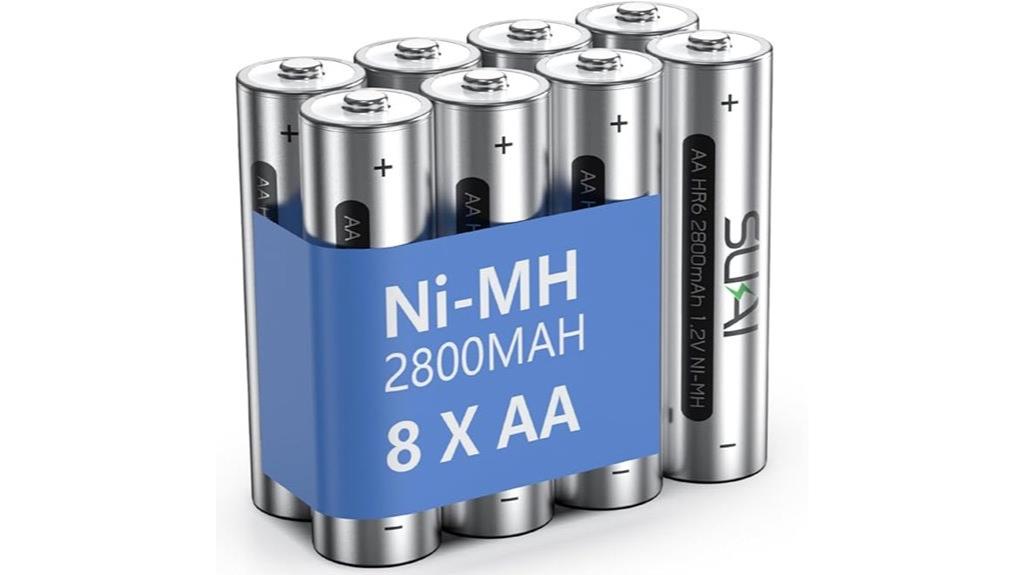 rechargeable aa batteries pack