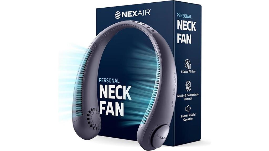rechargeable blue neck fan