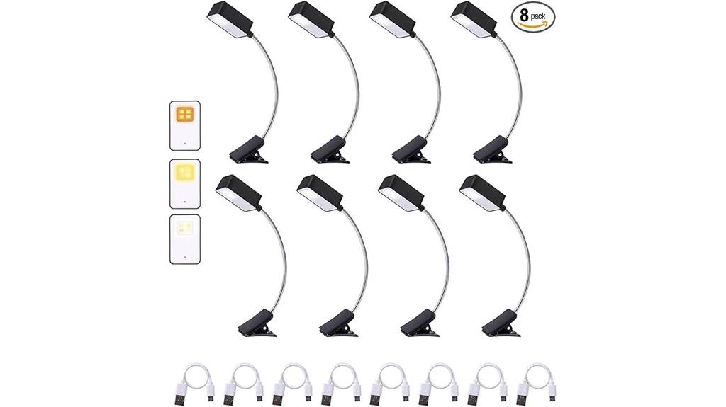 rechargeable book light set