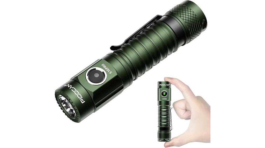 rechargeable green led flashlight