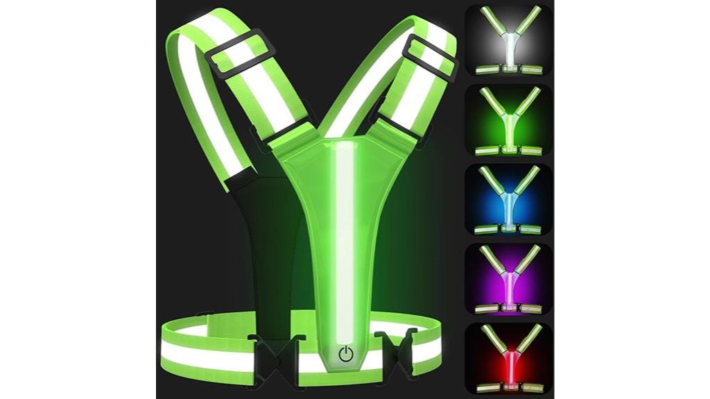 rechargeable led running vest