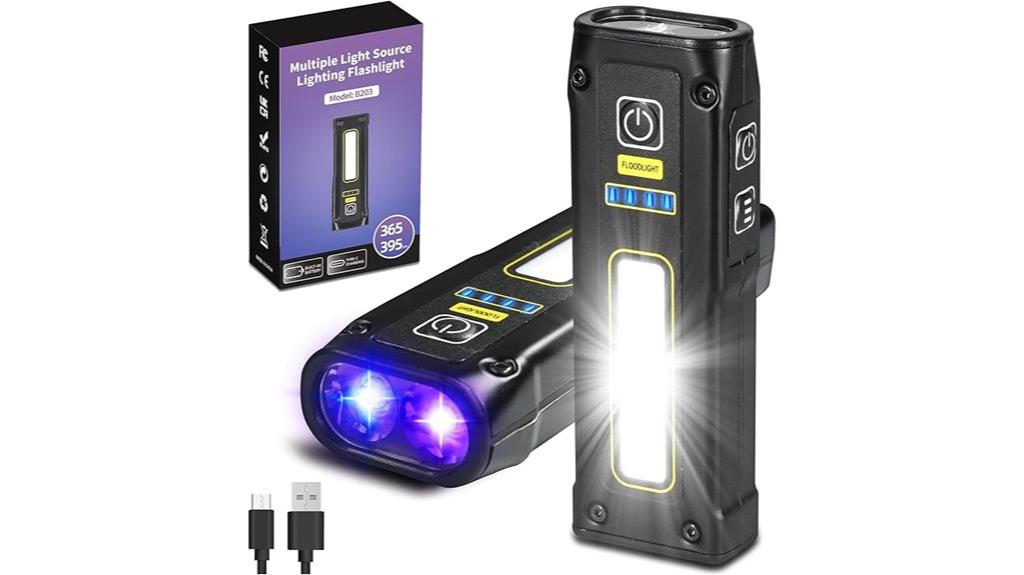 rechargeable uv blacklight flashlight